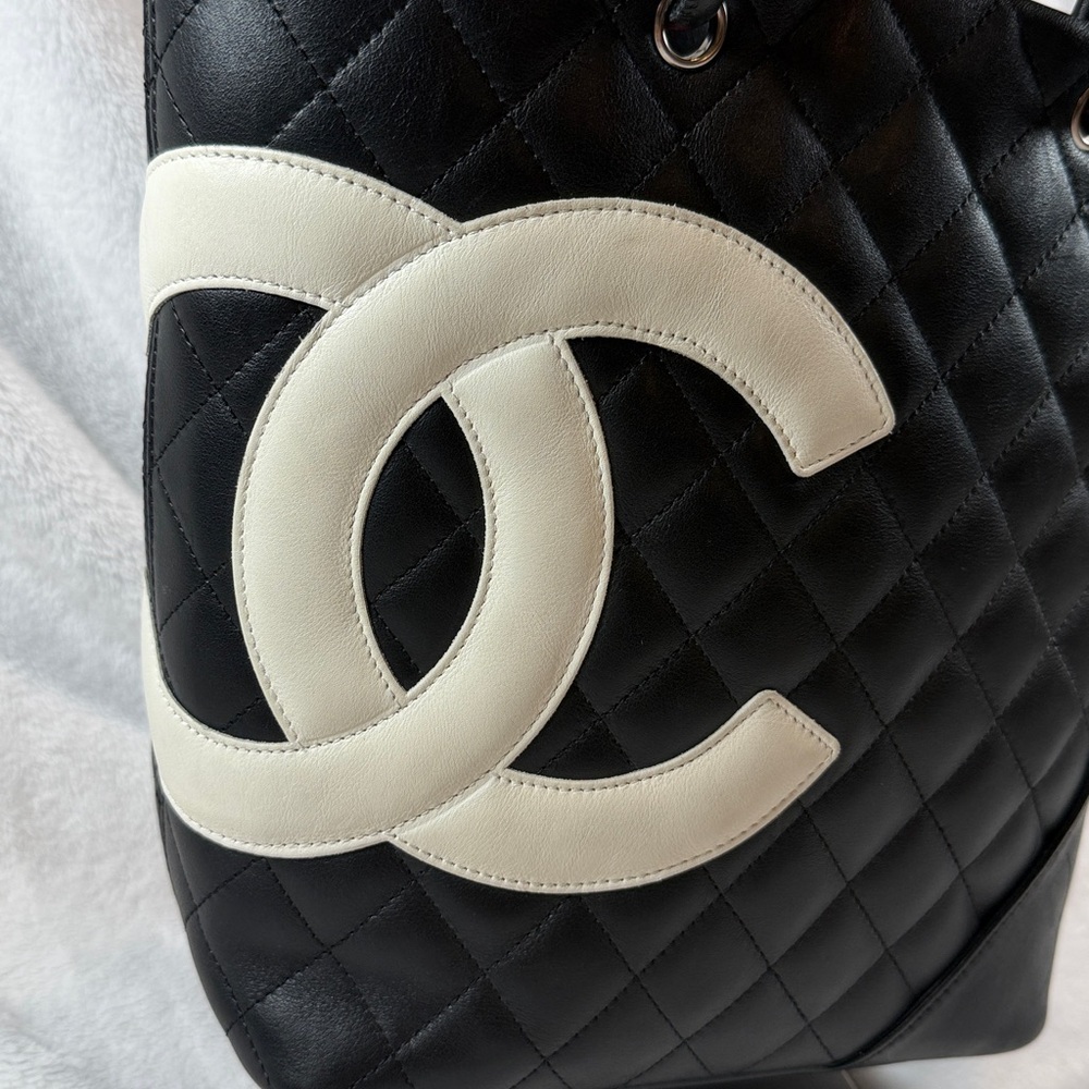 CHANEL Calfskin Quilted Small/Medium Cambon Tote - Picture 11 of 11
